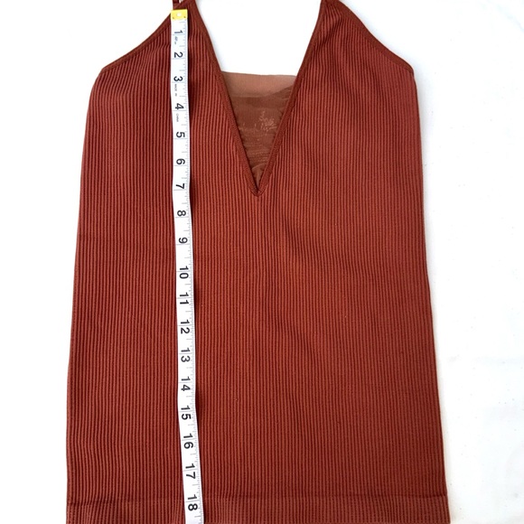 Free People Rust Ribbed Tank Top - Picture 2 of 5